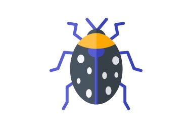 Uğur böceği, böcek, bahçe koruyucusu, düz renk simgesi, piksel mükemmel simge