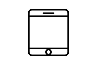 Tablet, Dokunmatik Ekran, Taşınabilir Aygıt, Satır Simgesi, Taslak simgesi, vektör simgesi, mükemmel piksel simgesi