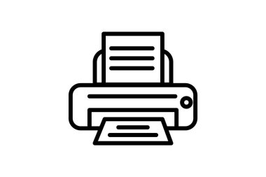 Yazıcı, Yazdırma, Teknoloji, Satır Simgesi, Taslak simgesi, vektör simgesi, piksel mükemmel simge