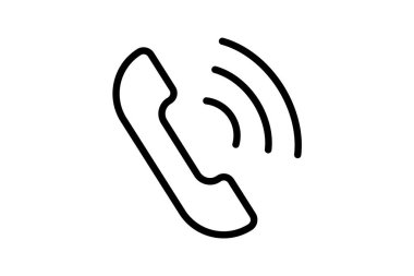 Ses Çağrısı, Ses Çağrısı, Telefon Çağrısı, Satır Simgesi, Taslak simgesi, vektör simgesi, piksel mükemmel simge