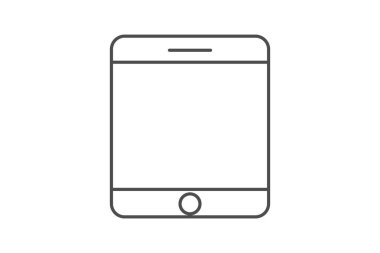 Tablet, Dokunmatik Ekran, Taşınabilir Aygıt, ince çizgi simgesi, gri dış hat simgesi, piksel mükemmel simge