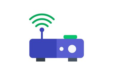 Yönlendirici, Ağ, İnternet, Kablosuz, Düz renk simgesi, Piksel mükemmel simge