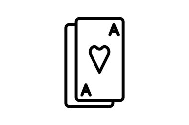 Kart güvertesi, Satır Simgesi, Taslak simgesi, vektör simgesi, piksel mükemmel simge