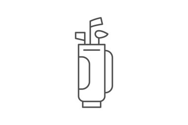 Golf kulübü, golf cenneti, lüks, huzur, ince çizgi ikonu, gri dış hat ikonu, pikselin mükemmel simgesi