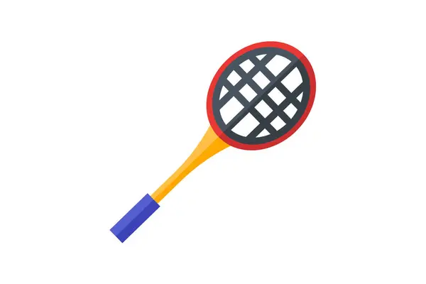 Tenis Raketi Kontrol Gelişmiş Teknoloji Düz Renk Simgesi Piksel Mükemmel — Stok Vektör