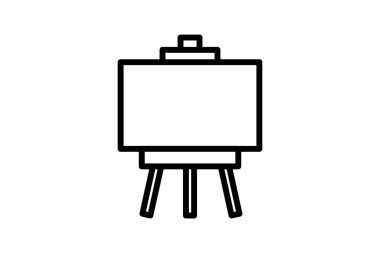 Sanat, Boyama, Easel, Sanatçı Araçları, Satır Simgesi, Taslak simgesi, vektör simgesi, piksel mükemmel simge