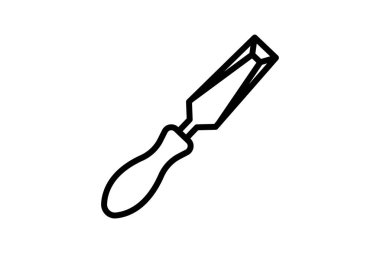 Keski, Heykel Araçları, Satır Simgesi, Taslak simgesi, vektör simgesi, piksel mükemmel simge