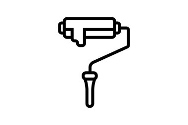 Boya Pateni, Boyama Araçları, Satır Simgesi, Taslak simgesi, vektör simgesi, mükemmel piksel simgesi