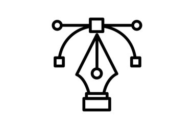 Grafik Tasarım, Görsel İletişim, Satır Simgesi, Taslak simgesi, vektör simgesi, piksel mükemmel simge