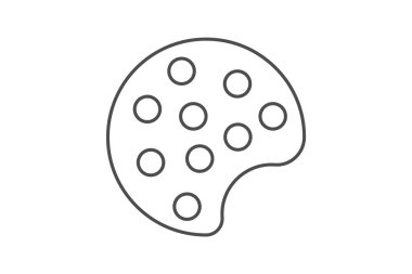 Sanatsal Palet, Boyama Araçları, ince çizgi simgesi, gri dış hat simgesi, piksel mükemmel simge