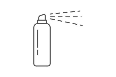 Sprey Kutusu, Aerosol Boyası, ince çizgi simgesi, gri dış hat simgesi, piksel mükemmel simge