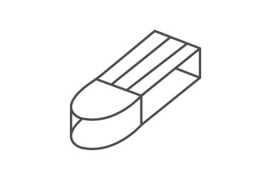 Silgi, Düzeltme Aracı, ince çizgi simgesi, gri dış hat simgesi, piksel mükemmel simge