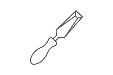 Keski, Heykel Araçları, ince çizgi simgesi, gri dış hat simgesi, piksel mükemmel simge