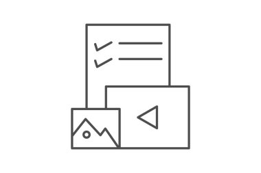 Karışık Ortam, Sanat, ince çizgi simgesi, gri dış hat simgesi, piksel mükemmel simge