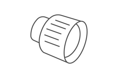 Mercek, fotoğraf, ince çizgi simgesi, gri dış hat simgesi, piksel mükemmel simge