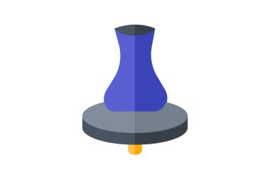 Çömlek Tekerleği, düz renk simgesi, piksel mükemmel simge