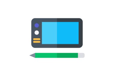 Grafik Tableti, Dijital Çizim, Düz renk simgesi, Piksel mükemmel simge