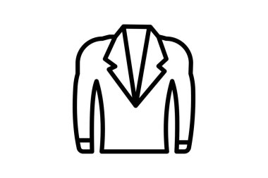 Palto, Giysi, Giysi, Satır Simgesi, Taslak simgesi, vektör simgesi, piksel mükemmel simge