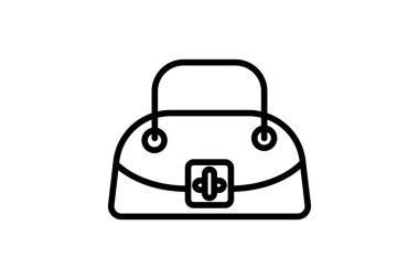 El çantası, Moda Aksesuarları, Satır Simgesi, Taslak simgesi, vektör simgesi, piksel mükemmel simge