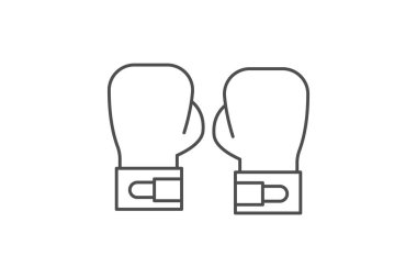 Eldiven, el giyimi, beyaz arkaplan vektör illüstrasyon pikselinde izole edilmiş simge