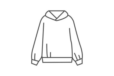 Süveter, Giyim, Giysi, İnce çizgi simgesi, Gri dış hat simgesi, Piksel mükemmel simge