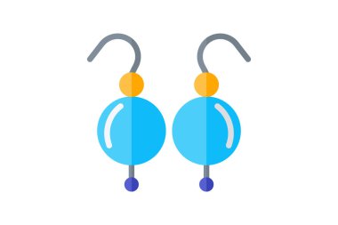 Küpe, mücevher, düz renk simgesi, piksel mükemmel simge