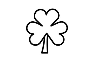 Shamrock, İrlanda Sembolü, Satır Simgesi, Taslak simgesi, vektör simgesi, piksel mükemmel simge