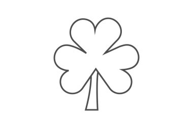 Yonca, İrlanda Sembolü, ince çizgi ikonu, gri dış hat ikonu, piksel mükemmel ikon