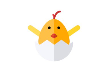 Piliçler, Yavru Kuşlar, Yavrular, Düz renk simgesi, Piksel mükemmel simge