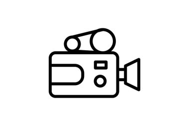 Video, Görsel İçerik, Çokluortam, satır simgesi, dış hat simgesi, piksel mükemmel simge