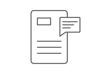 Posta, Posta, Sosyal Medya, ince çizgi simgesi, gri dış hat simgesi, piksel mükemmel simge