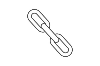 Bağlantı, Hiperlink, URL, ince çizgi simgesi, gri dış hat simgesi, piksel mükemmel simge