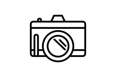 Fotoğraf, fotoğrafçı, satır simgesi, taslak simgesi, piksel mükemmel simge