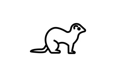 Gelincik vektör çizgisi simgesi, taslak simgesi, piksel mükemmel simge