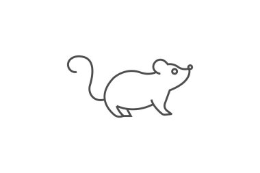 Fare ince çizgi vektör simgesi, dış hat simgesi, piksel mükemmel simge