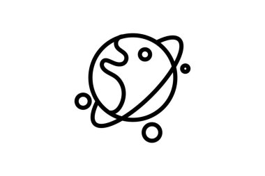 Gezegen Gövdelerinin Keşfi ve Çalışması çizgi simgesi, dış hat simgesi, vektör, piksel mükemmel simge