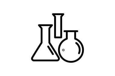 Laboratuvar Deneme Satırı simgesi, taslak simgesi, vektör, piksel mükemmel simge