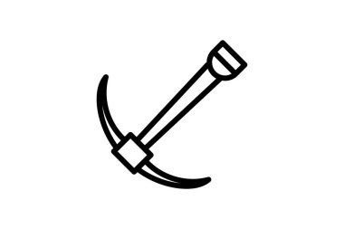 Çiftçilik çapa çizgisi simgesi, dış hat simgesi, vektör, piksel mükemmel simge