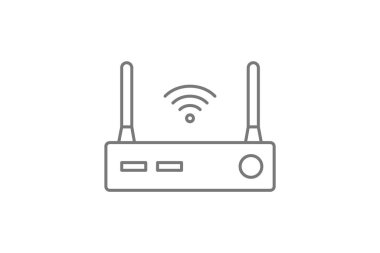 Yönlendirici Tablo Ekipmanı İnce çizgi simgesi, 1px vuruş simgesi, dış hat simgesi, vektör, piksel mükemmel simge