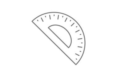 Açı Bulucu Araç İnce çizgi simgesi, 1px vuruş simgesi, dış hat simgesi, vektör, piksel mükemmel simge