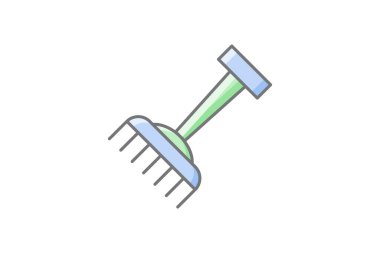 Bahçıvanlık Muhteşem çizgi renk simgesi, renk taslak simgesi, vektör, piksel mükemmel simge