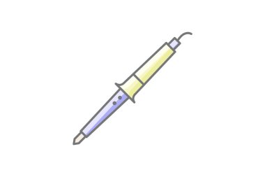 Lehim İstasyonu muhteşem doğrusal renk simgesi, renk ana hatları simgesi, vektör, piksel mükemmel simge