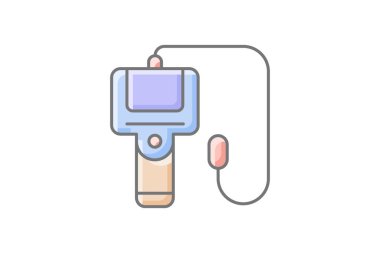 Teftiş Kamerası Aygıtı muhteşem doğrusal renk simgesi, renk çizgisi simgesi, vektör, piksel mükemmel simge