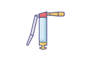 Yağ Silahı Ekipmanı renk simgesi, renk çizgisi simgesi, vektör, piksel mükemmel simge