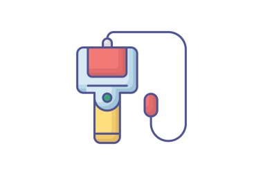 Teftiş Kamerası Aygıtı doğrusal renk simgesi, renk çizelgesi simgesi, vektör, piksel mükemmel simge