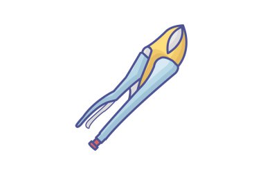 Pense Tutuşu Pense doğrusal renk simgesi, renk çizgisi simgesi, vektör, piksel mükemmel simge