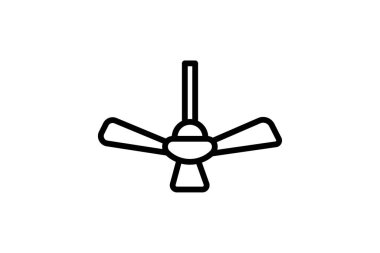 Tavan Siyah Taslak simgesi ana hatları simgesi, piksel mükemmel