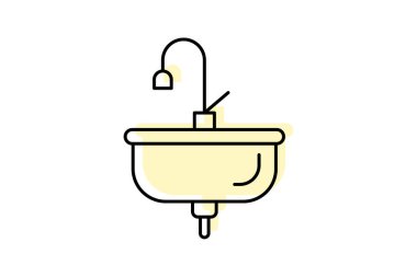 Renk gölge çizgisi simgesini batır, resim çizgisi simgesi, piksel mükemmel