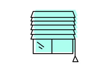 Pencere Köreltir renk gölge çizgisi simgesi dış çizgi simgesi, piksel mükemmel