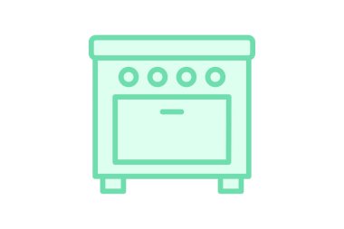 Fırın rengi taslak simgesi ana hatları simgesi, piksel mükemmel